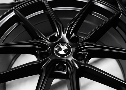 19" Satin Black Wheels For BMW (5x120) Squared Set