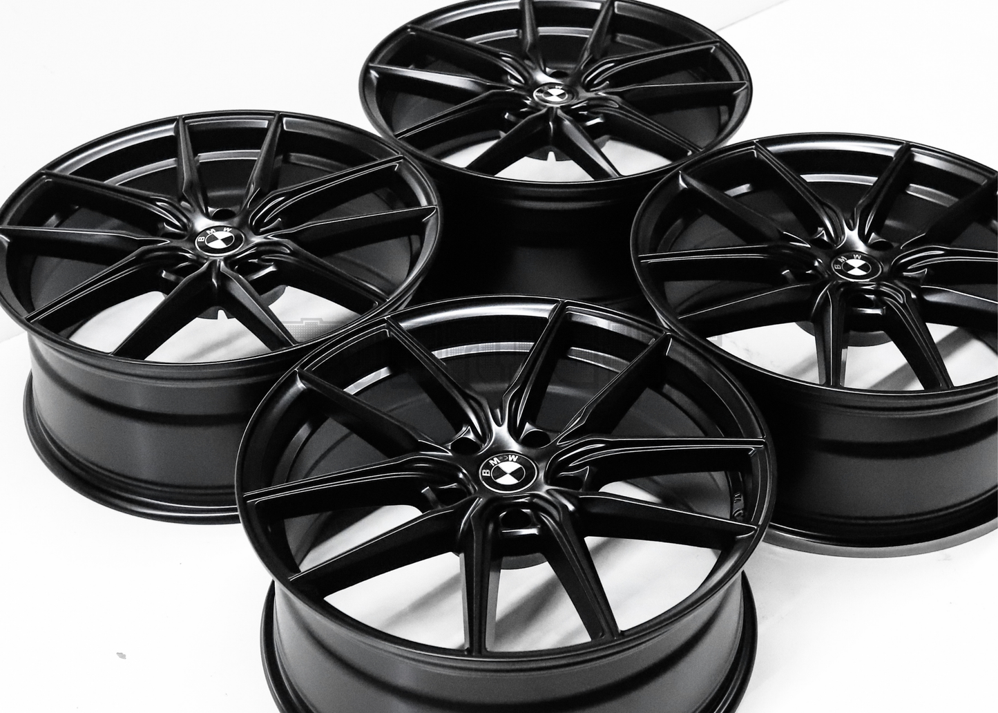19" Satin Black Wheels For BMW (5x120) Squared Set