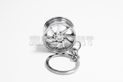 Chrome Wheel Keychain