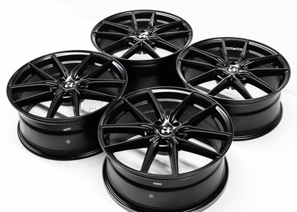 19" Satin Black Wheels For BMW (5x120) Squared Set