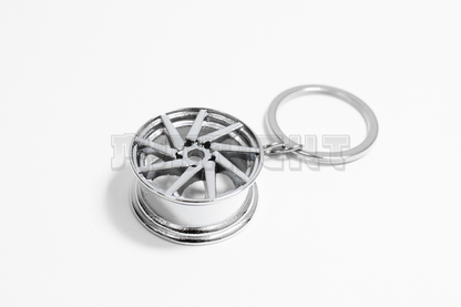 Chrome Wheel Keychain