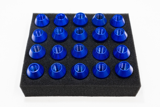 Rays Style Blue Racing Composite Formula Hexagon Lug Nut Set M12xP1.25 / M12x1.5