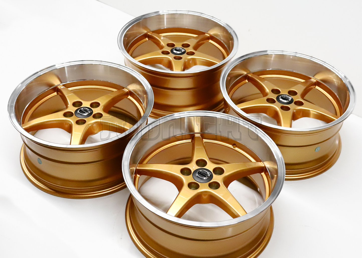 Orange Machined Lip Wheels For Volvo Squared Set