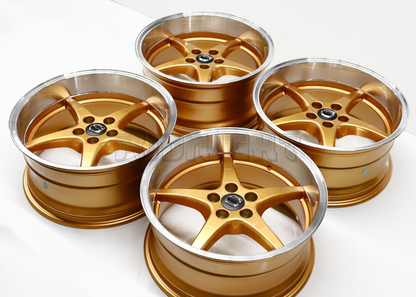 Orange Machined Lip Wheels For Volvo Squared Set