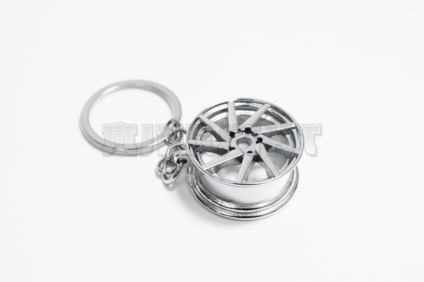 Chrome Wheel Keychain