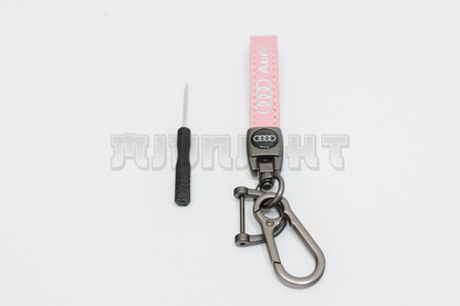 Audi Pink Leather Keychain