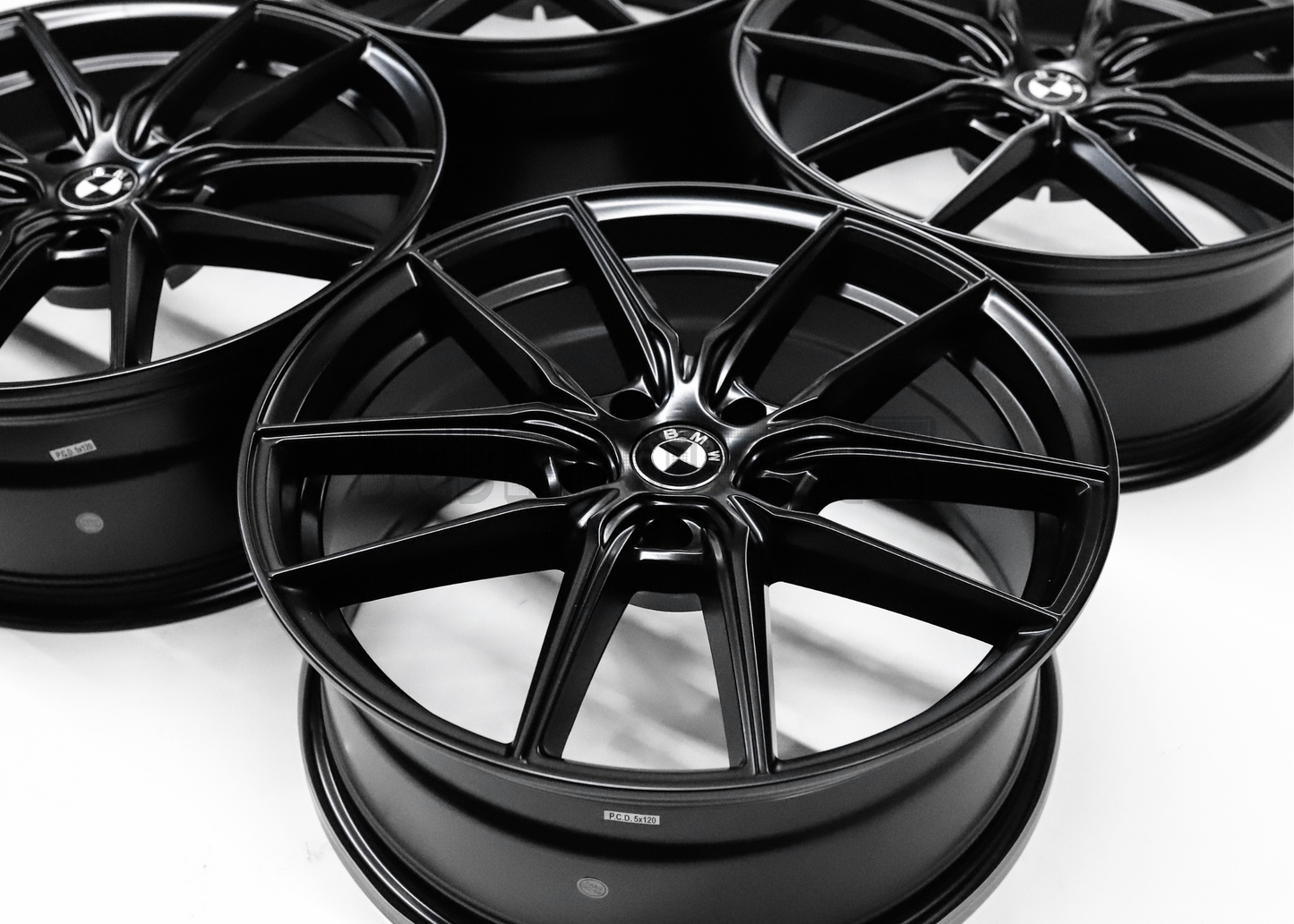 19" Satin Black Wheels For BMW (5x120) Squared Set
