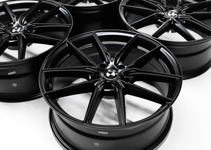 19" Satin Black Wheels For BMW (5x120) Squared Set