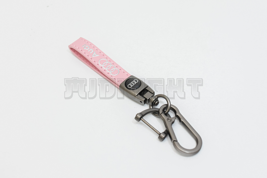 Audi Pink Leather Keychain