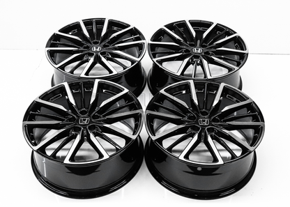 20" Gloss Black Machined Wheels For Honda (5x114.3) Squared Set