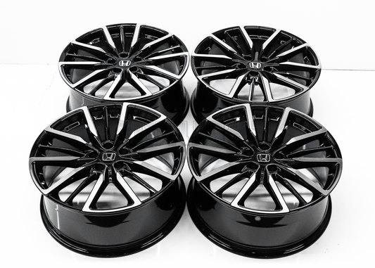 20" Gloss Black Machined Wheels For Honda (5x114.3) Squared Set