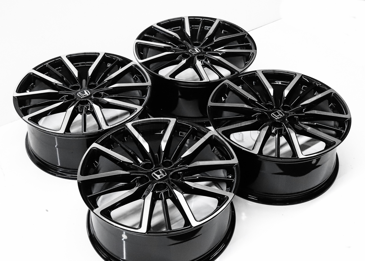 20" Gloss Black Machined Wheels For Honda (5x114.3) Squared Set