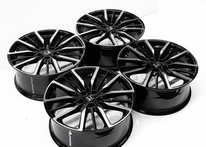 20" Gloss Black Machined Wheels For Honda (5x114.3) Squared Set