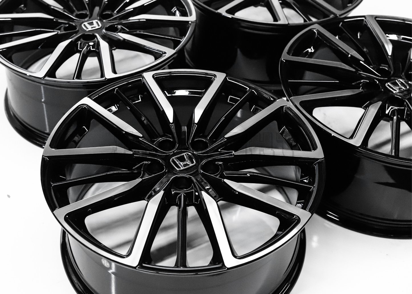 20" Gloss Black Machined Wheels For Honda (5x114.3) Squared Set
