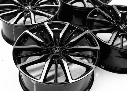 20" Gloss Black Machined Wheels For Honda (5x114.3) Squared Set