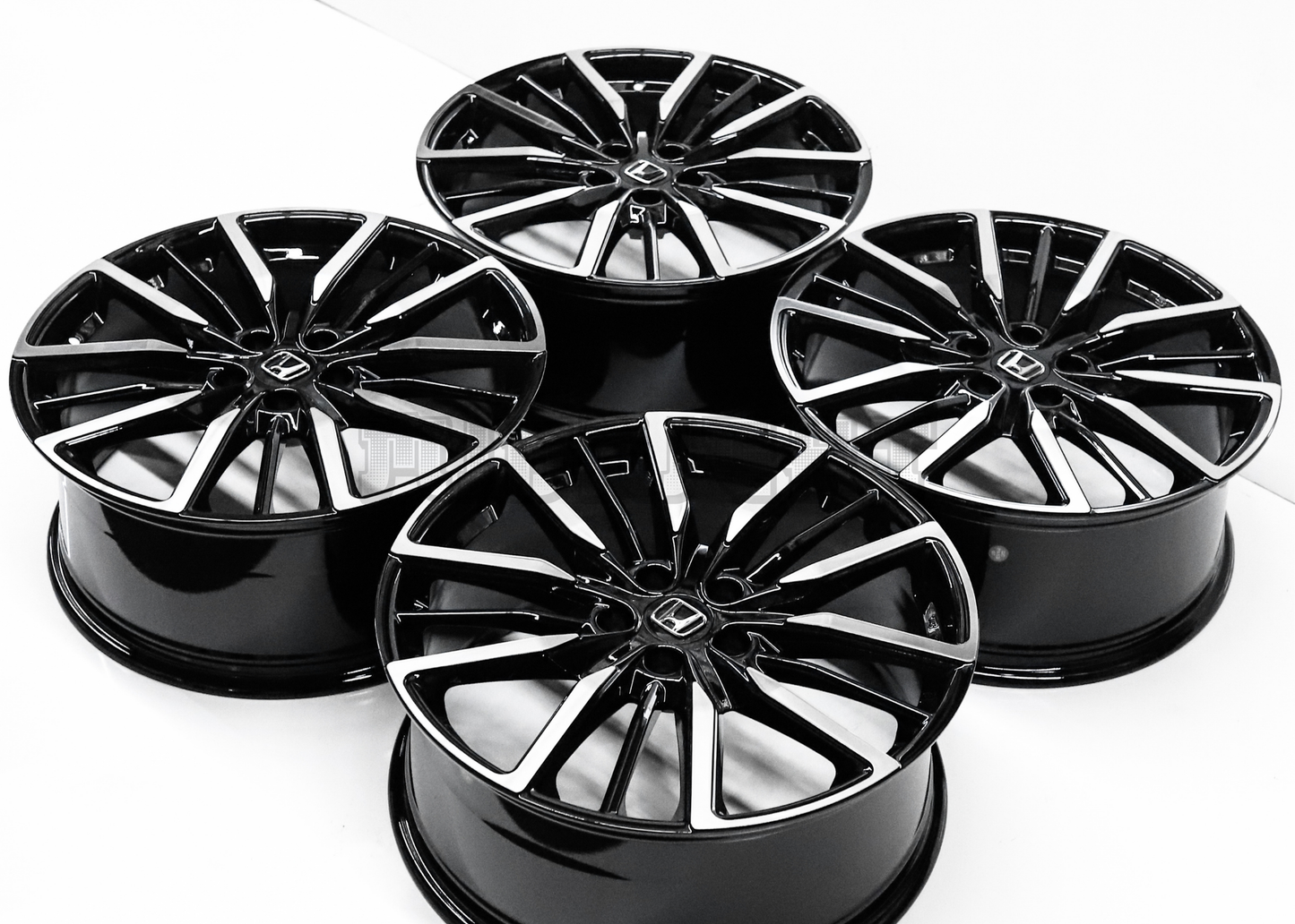 20" Gloss Black Machined Wheels For Honda (5x114.3) Squared Set
