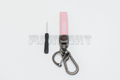 GMC Pink Leather Keychain