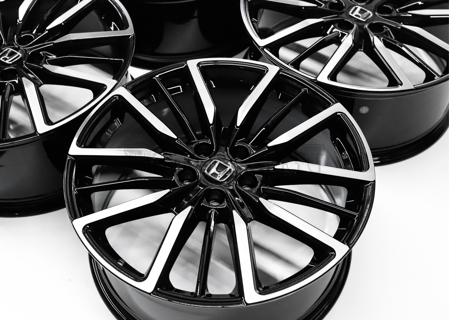 20" Gloss Black Machined Wheels For Honda (5x114.3) Squared Set
