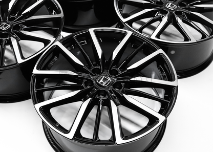 20" Gloss Black Machined Wheels For Honda (5x114.3) Squared Set