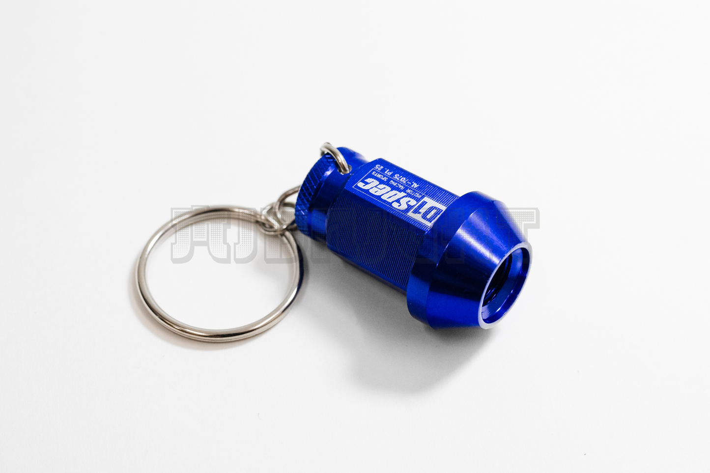 D1 Spec Blue Lug Nut Keychain