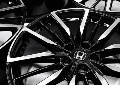 20" Gloss Black Machined Wheels For Honda (5x114.3) Squared Set