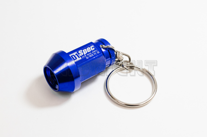 D1 Spec Blue Lug Nut Keychain