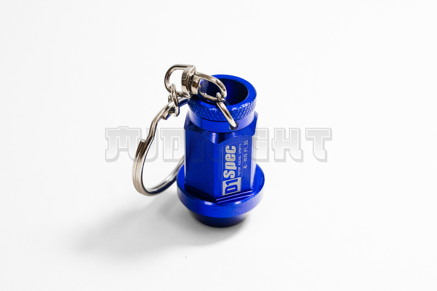 D1 Spec Blue Lug Nut Keychain