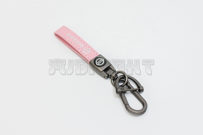 Nissan Pink Leather Keychain