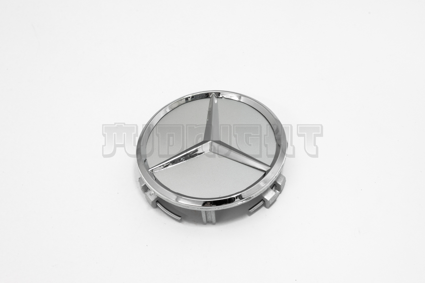 Set Of Four Mercedes-Benz Silver & Chrome Center Hub Caps