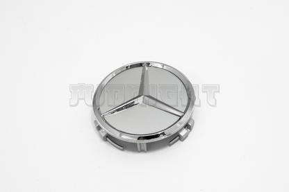 Set Of Four Mercedes-Benz Silver & Chrome Center Hub Caps