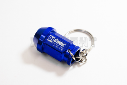 D1 Spec Blue Lug Nut Keychain