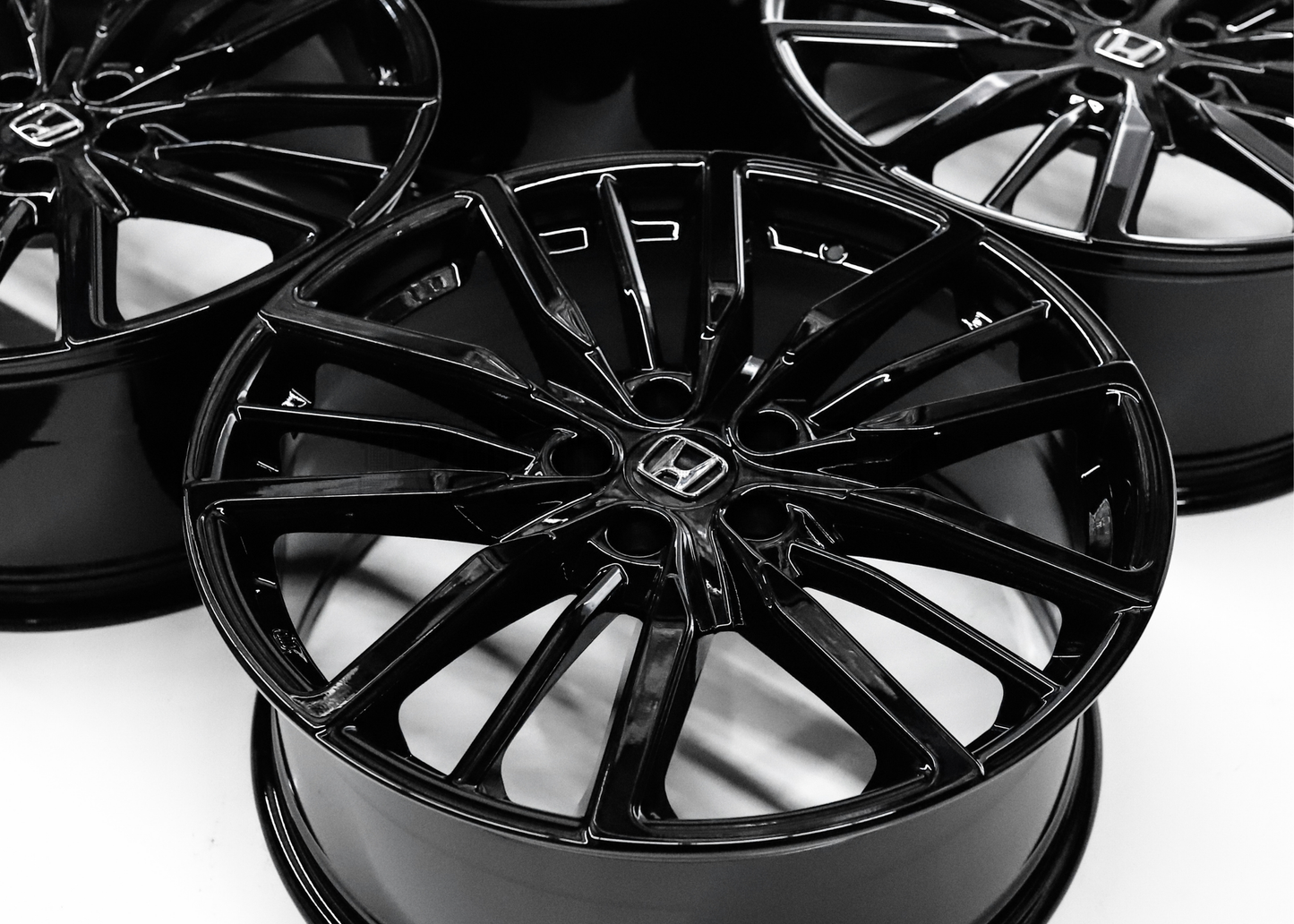 20" Gloss Black Wheels For Honda (5x114.3) Squared Set