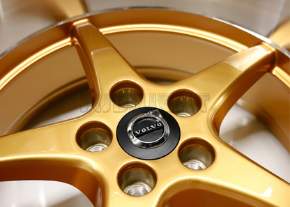 Orange Machined Lip Wheels For Volvo Squared Set