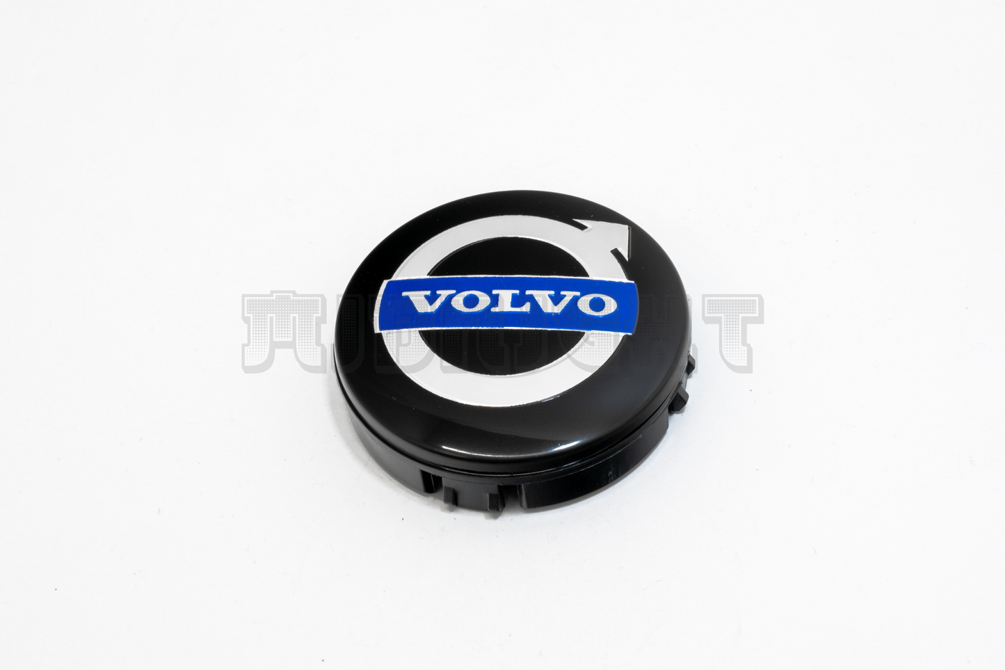 Set Of Four Volvo Black & Blue Wheel Center Hub Caps