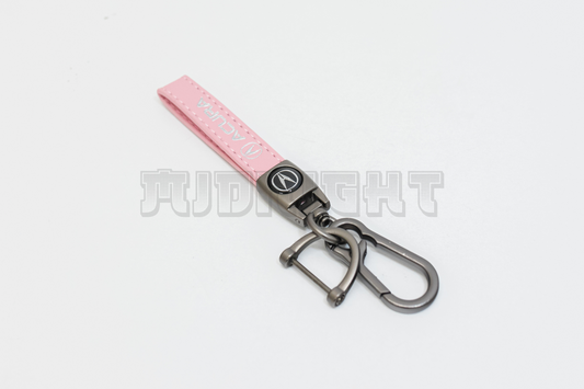 Acura Pink Leather Keychain