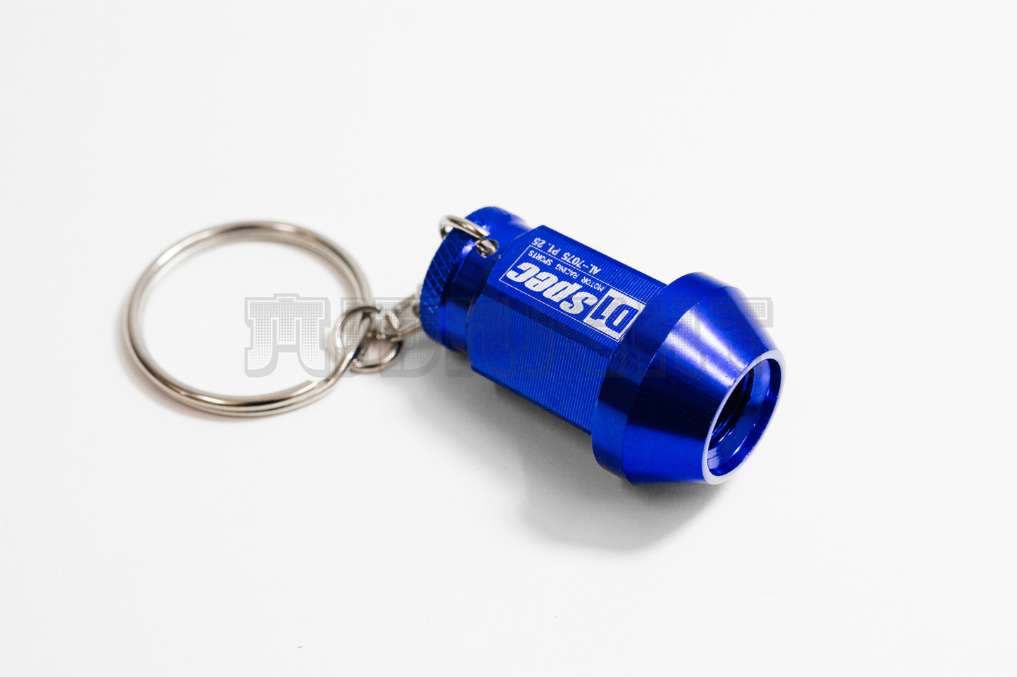 D1 Spec Blue Lug Nut Keychain