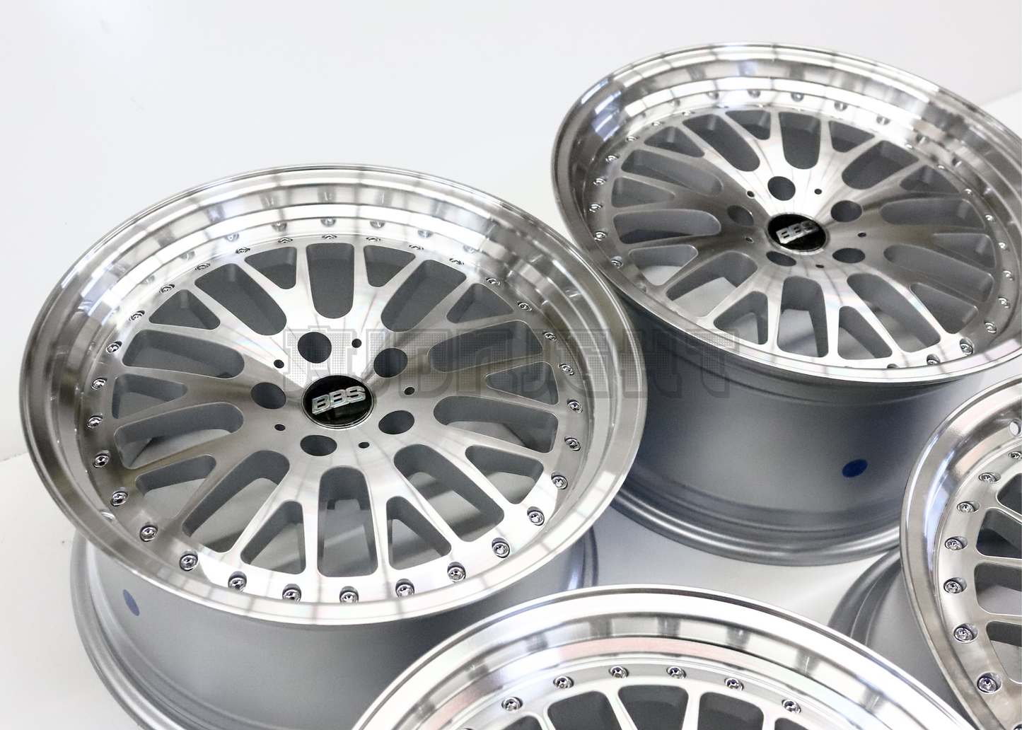 18" Machined Silver BBS Style Wheels (5x114.3) Staggered Set 18x8.5/9.5