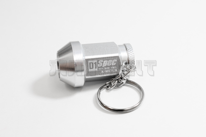 D1 Spec Silver Lug Nut Keychain