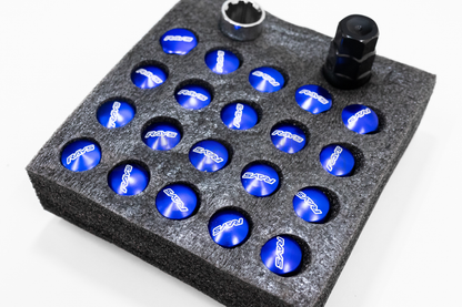 Rays Style Blue Racing Composite Formula Hexagon Lug Nut Set M12xP1.25 / M12x1.5
