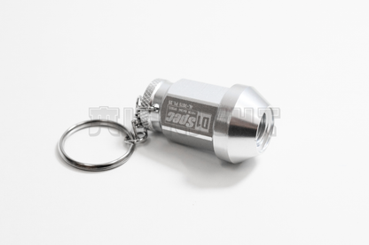 D1 Spec Silver Lug Nut Keychain