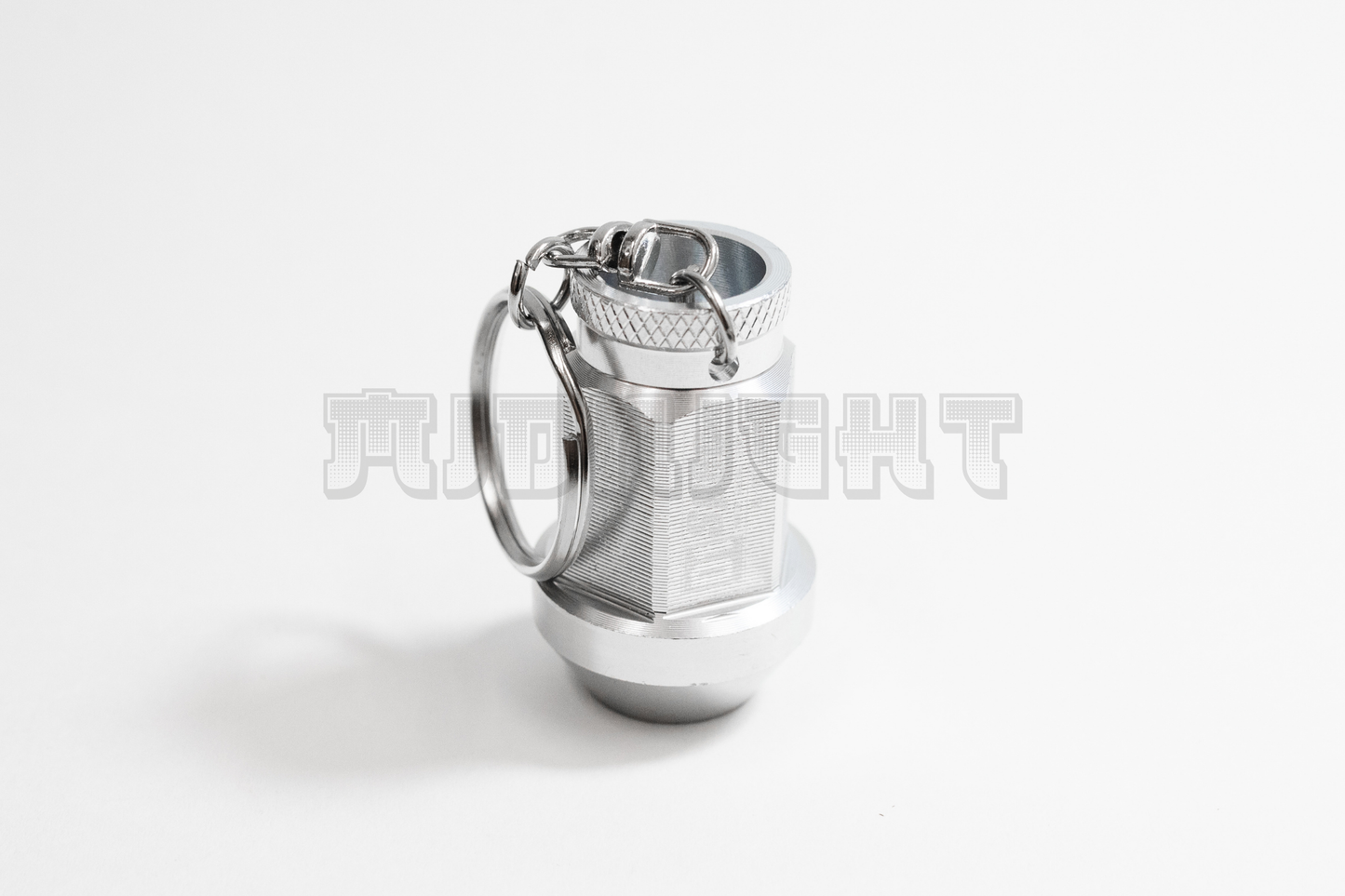 D1 Spec Silver Lug Nut Keychain