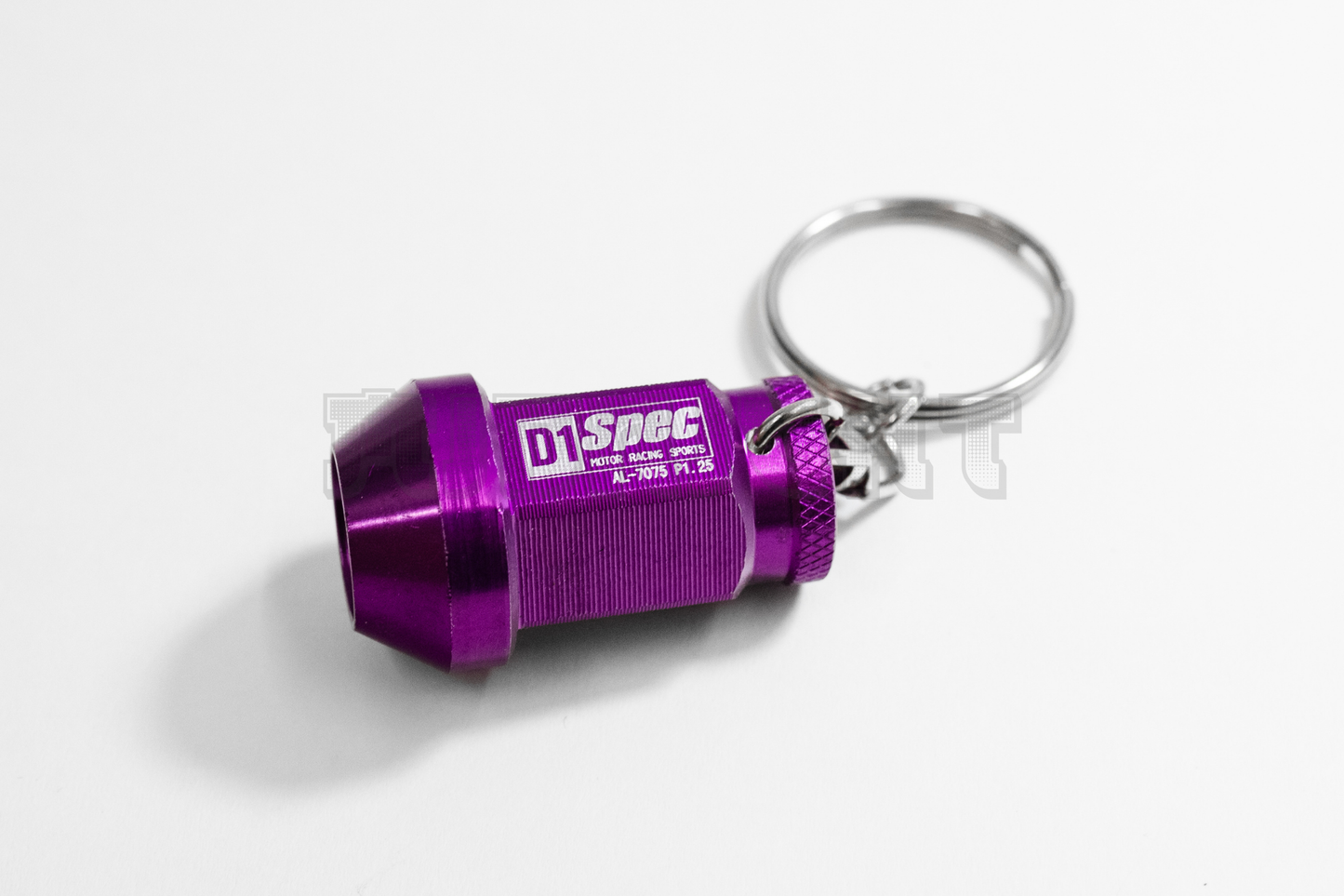 D1 Spec Purple Lug Nut Keychain