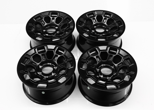 17" Matte Black TRD Style Wheels For Tacoma (6x139.7) Square Set