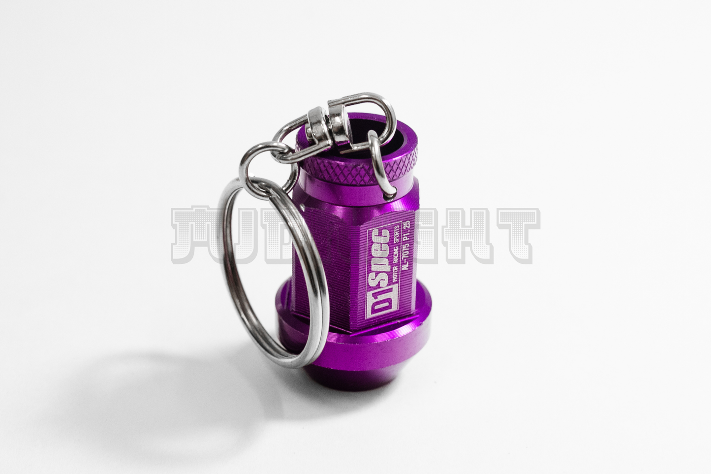 D1 Spec Purple Lug Nut Keychain