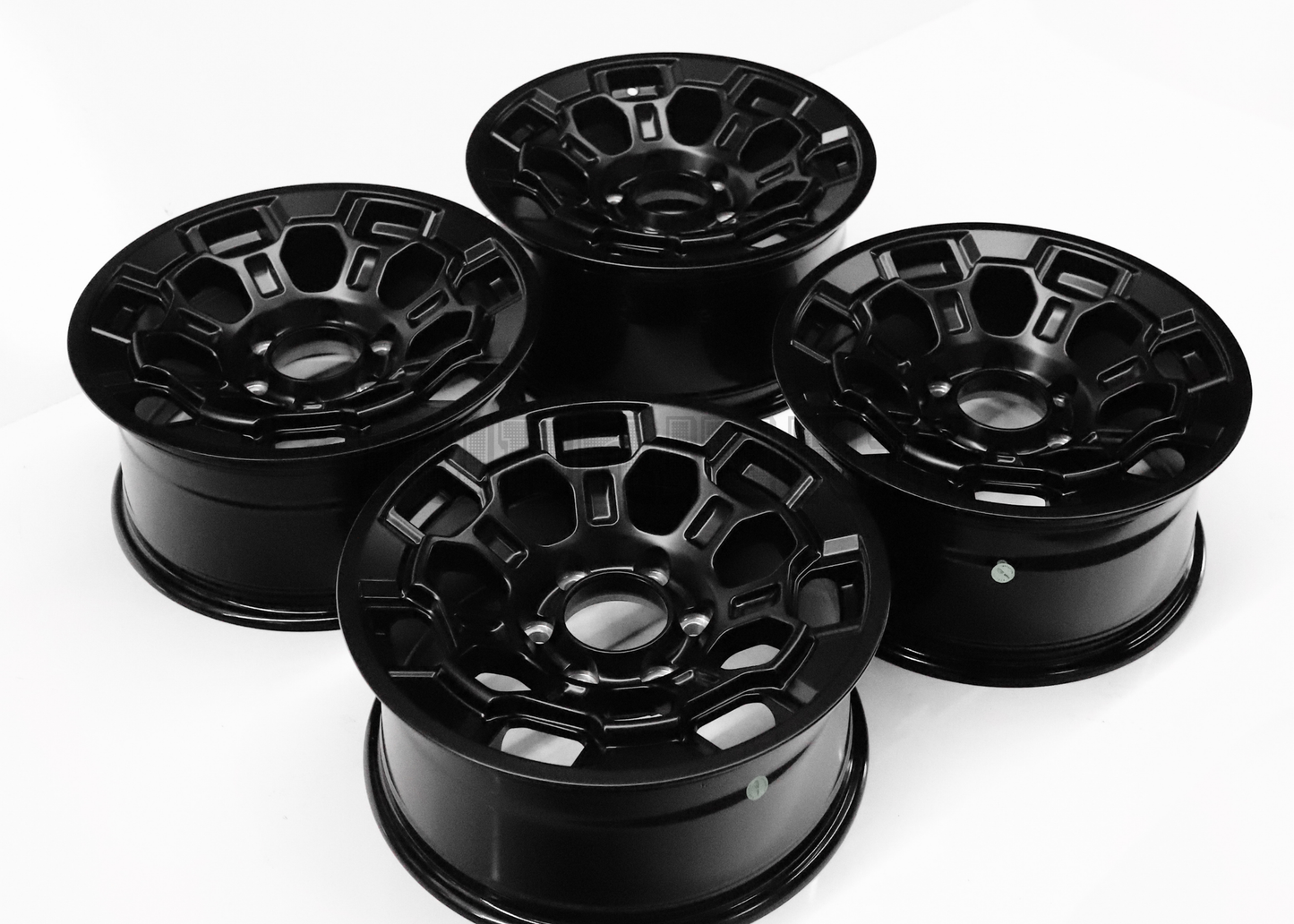 17" Matte Black TRD Style Wheels For Tacoma (6x139.7) Square Set