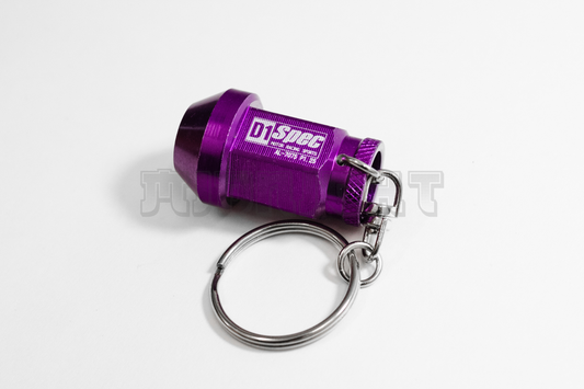 D1 Spec Purple Lug Nut Keychain