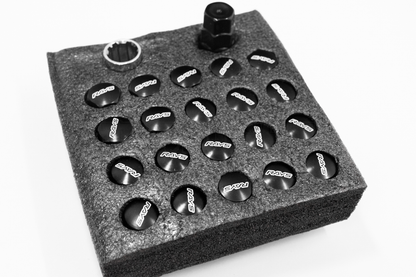 Rays Style Black Racing Composite Formula Hexagon Lug Nut Set M12xP1.25 / M12x1.5