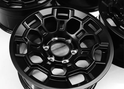 17" Matte Black TRD Style Wheels For Tacoma (6x139.7) Square Set