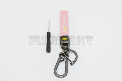 Chevrolet Pink Leather Keychain