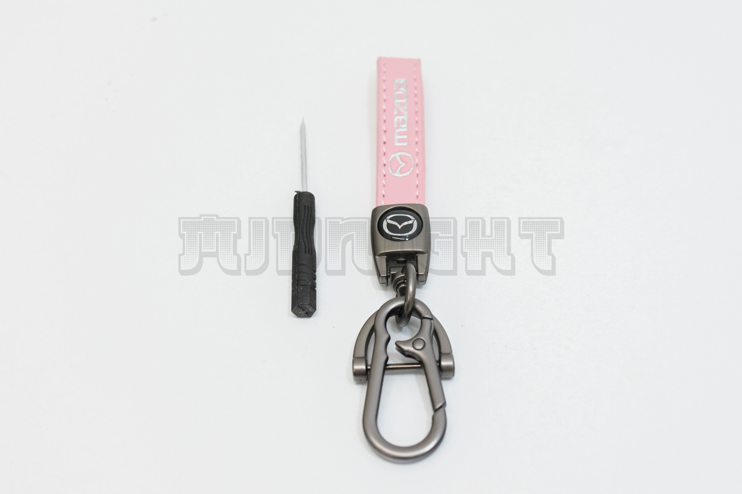 Mazda Pink Leather Keychain